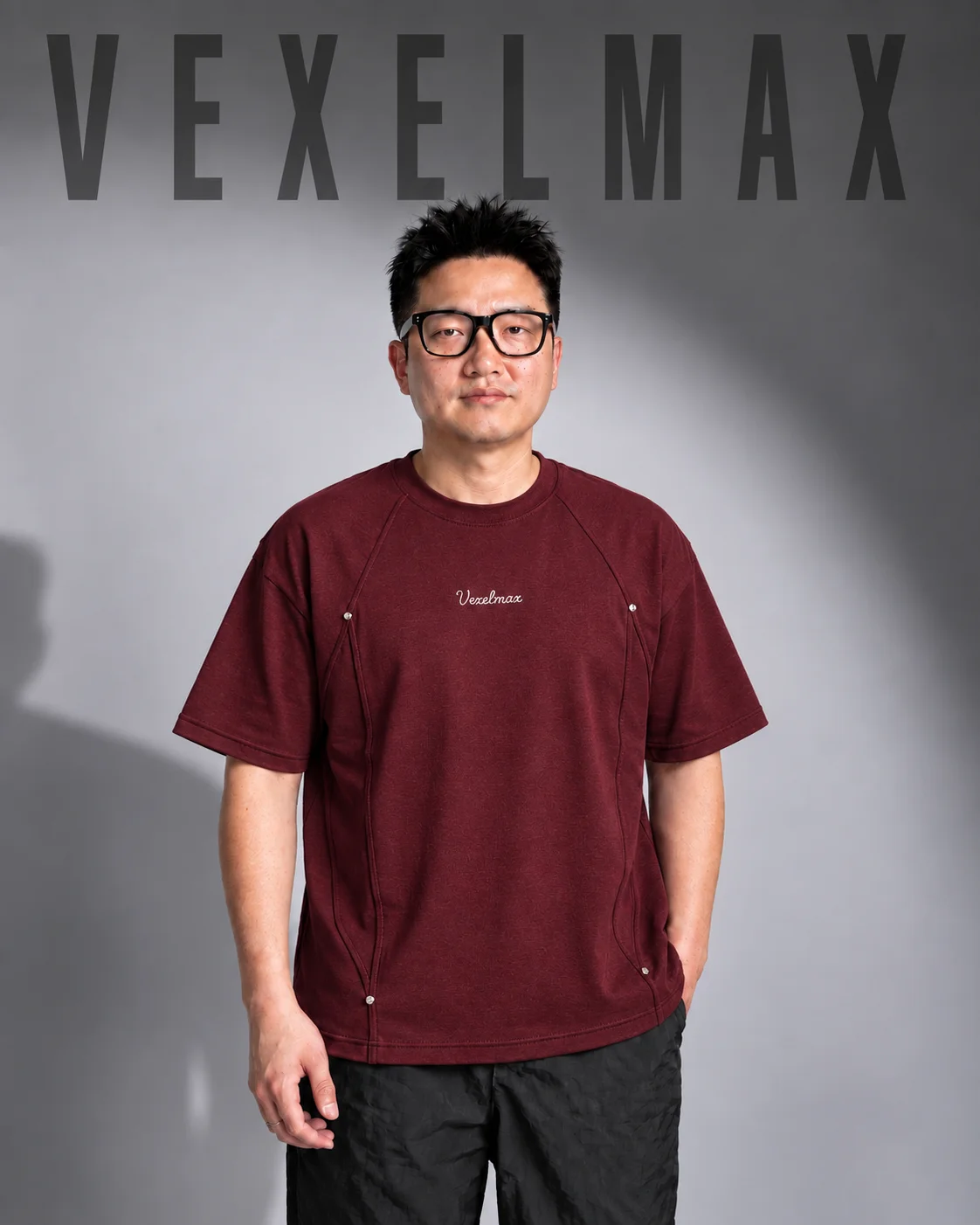 vexelmax_burgundy_studio_lookbook FatLess™ Premium Fit 3D T-Shirt Ultra (2Xl-7XL) - Image 1